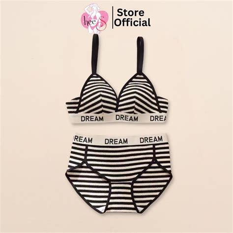 Set Đồ Lót Bikini Nữ Cotton Chiều Co Giãn Bra Không Gọng Mút Mỏng Thoáng Mát Kháng Khuẩn Cao