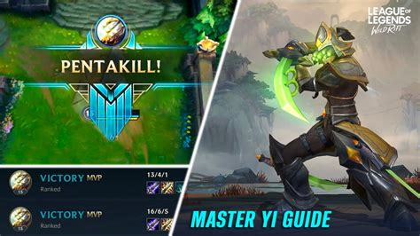 Master Yi Jungle Full Guide Gameplay Runes Build League Of