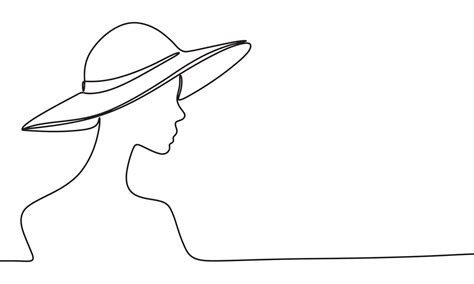 Woman Face Silhouette One Line Continuous Line Art Woman Silhouette