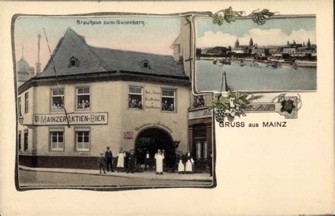 Ansichtskarte Postkarte Mainz Am Rhein Brauhaus Zum Akpool De