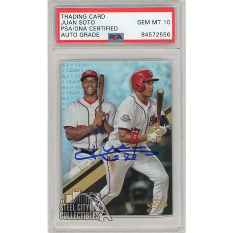 Juan Soto Topps Gold Label Baseball Autograph Card Psa Dna