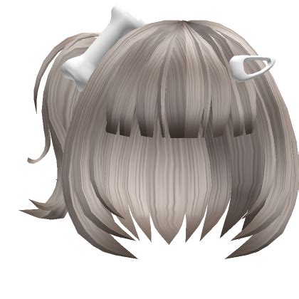 Short Messy Wolf Hair Clipped Pigtail Ash Blonde Roblox Item Rolimon S