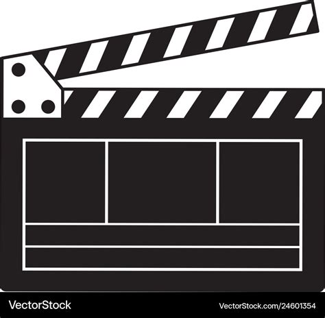 Clapperboard Production Movie Film Royalty Free Vector Image