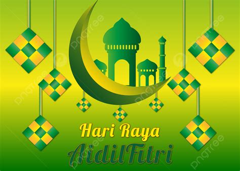 Vector Selamat Hari Raya Aidilfitri Festival Design Hari Raya