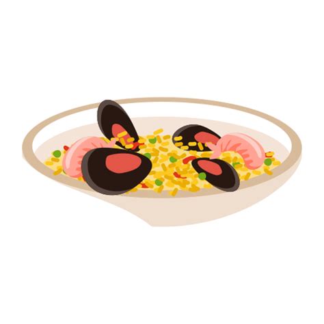 Ilustración de plato de paella Descargar PNG SVG transparente