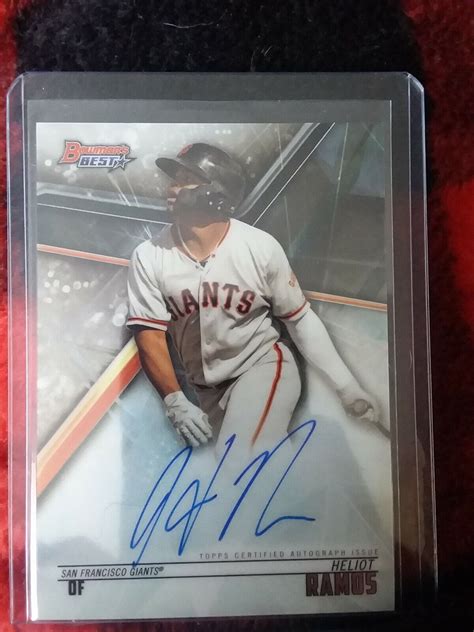 2018 Bowman S Best Heliot Ramos Prospect On Card Auto Blue Ink RC