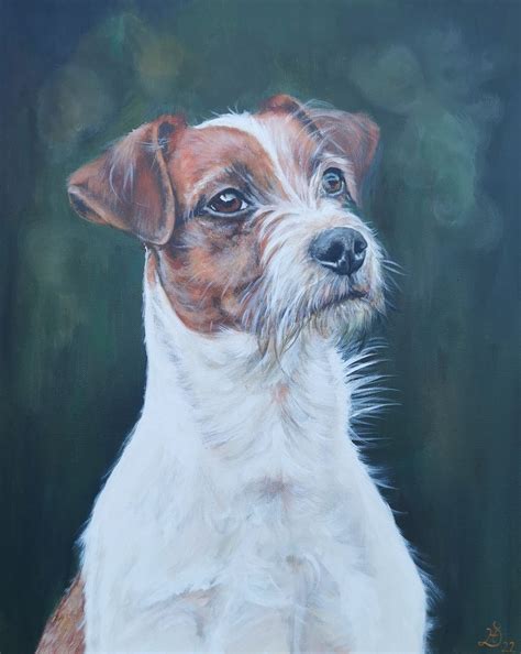 Bild Terrier Hund Malerei Von Heike Deininger Kunstnet