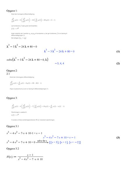 Modul 2 fra hjemmeopgave 2 - (2)(2) (3)(3) (1)(1) Opgave 1: 3 3 2 24 80 ...