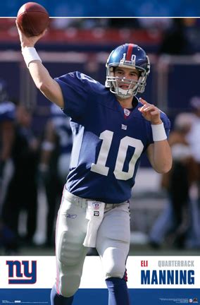 Eli Manning New York Giants Quarterback Sports Photo Poster