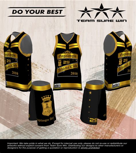 Gagalangin Athletic Club Smb Black And Gold Team Sure Win Sports Uniforms