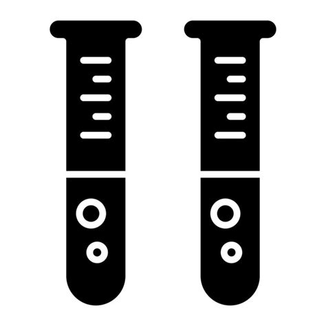 Premium Vector Test Tubes Glyph Solid Black Illustration