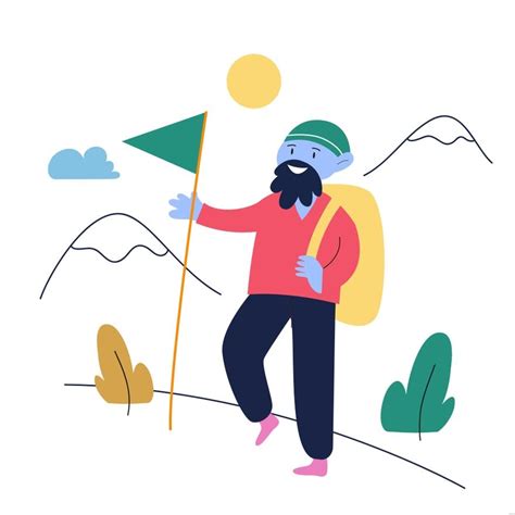 Mountain Man Illustration In Illustrator Svg  Eps Png Download