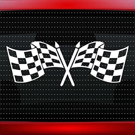 Checkered Flags Racing Car Sticker Truck Window Vinyl Decal