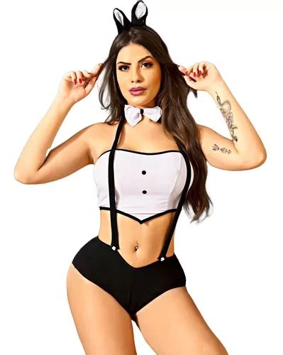 Conjunto Lingerie Sexy Presente P Scoa Coelhonha Sex Parcelamento Sem