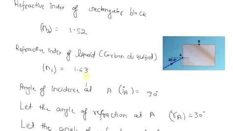 Solved The Drawing Shows Rectangular Block Of Glass N