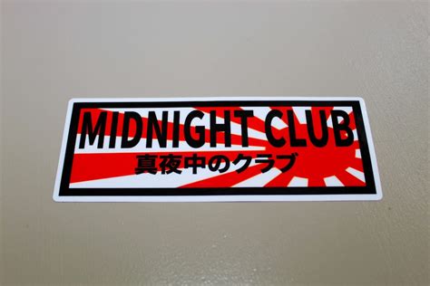 Midnight Club Sticker Jdm Car Decal Vibrant Colors And Water