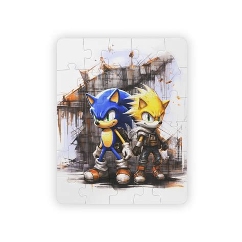 Sonic And Tails Puzzles Sonic Puzzles Sonic And Tails Etsy