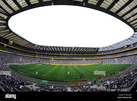 View inside a full Twickenham Stadium, London. Home of the English ...