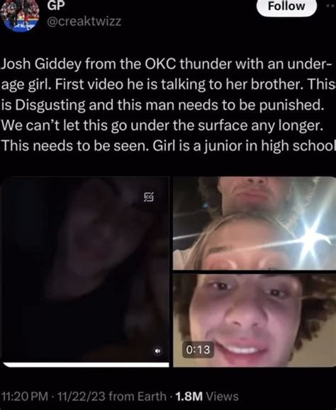 Josh Giddey Allegations original tweet | Josh Giddey Dating Minor Liv ...