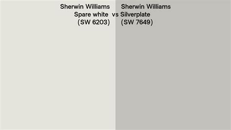 Sherwin Williams Spare White Vs Silverplate Side By Side Comparison