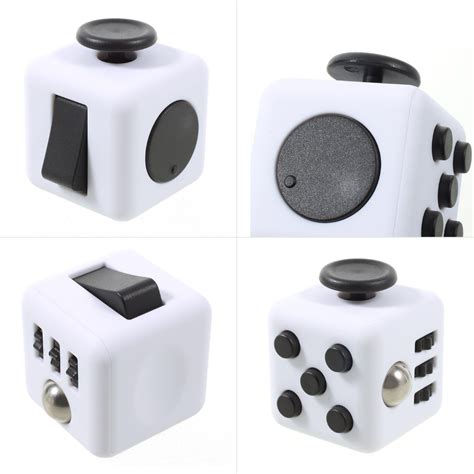 Fidget Cube Anti Stress Anxiety Reliever Play Toy White