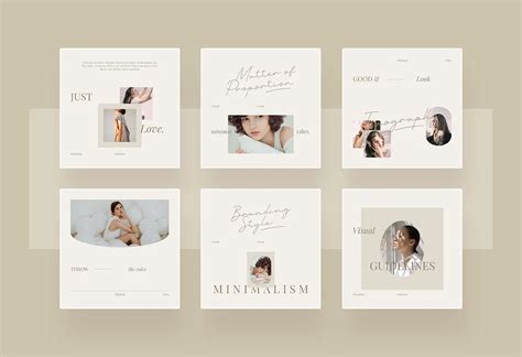 Minimalist Beauty Instagram Template Design Templates Peterdraw Studio