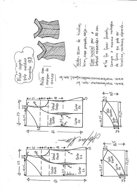 Blusa Gola Moldura Diy Molde Corte E Costura Marlene Mukai