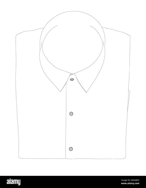 Folded shirt thin line icon. Modern vector Illustration of men's wear ...