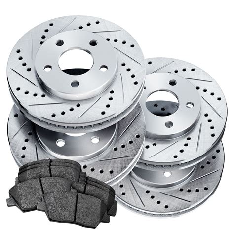 Brake Rotors Front Rear Kit Powersport Drilled Slotted Ceramic