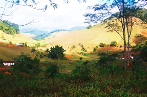 Patchwork landscape typical of Rosário da Limeira Minas Gerais Brazil