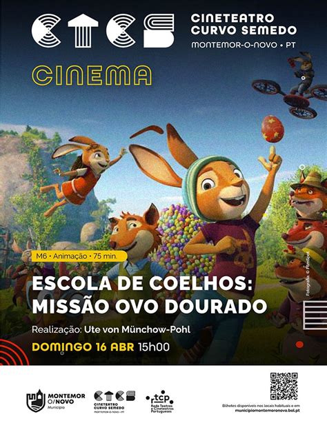 Realizado Bilhetes Cinema Escola De Coelhos Missão Ovo Dourado