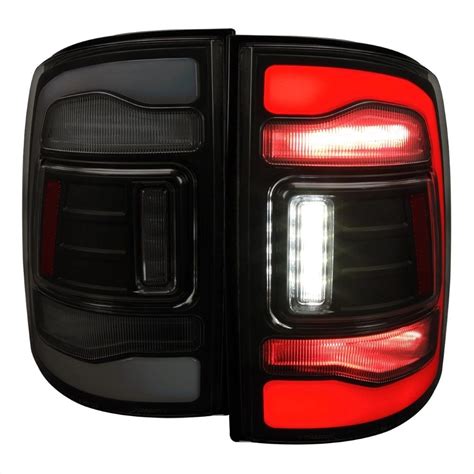 Dodge Ram Full Led Tail Light Set Black Smoked