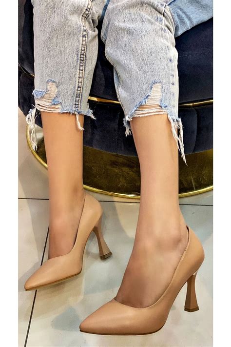 TUĞBALİ Florence Nude Kadeh Topuk Stiletto Fiyatı Yorumları Trendyol