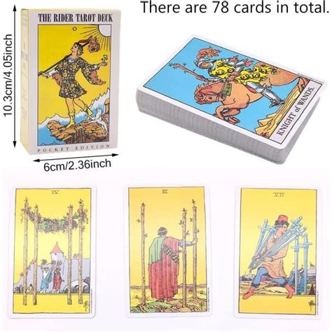 Tarot Divinatoire 78 Pièces Tarot Rider Waite Jeu De Tarot Jeux De Société Adulte Jeu De Carte