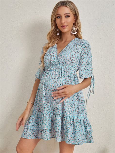 Nó Floral Boho Vestidos De Maternidade Shein Vestidos Moda Gestante