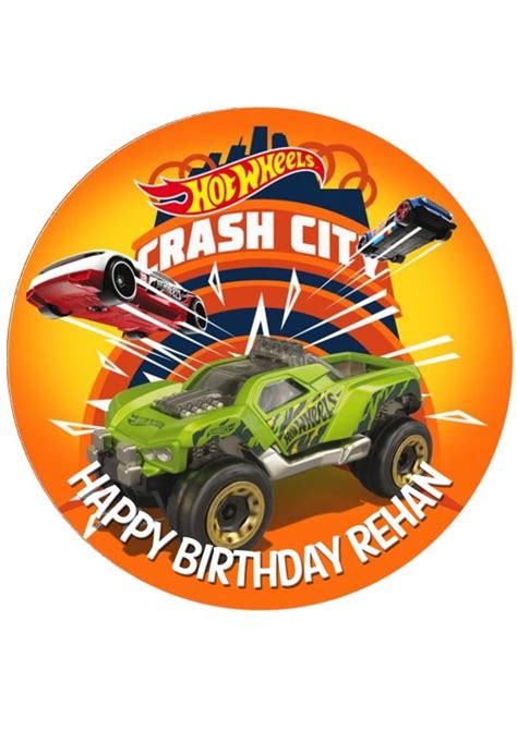 Hot Wheels Car Edible Cake Image Itty Bitty Cake Toppers