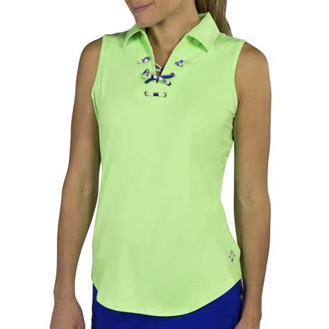 Jofit Lace Up Sleeveless Polo Pga Tour Superstore