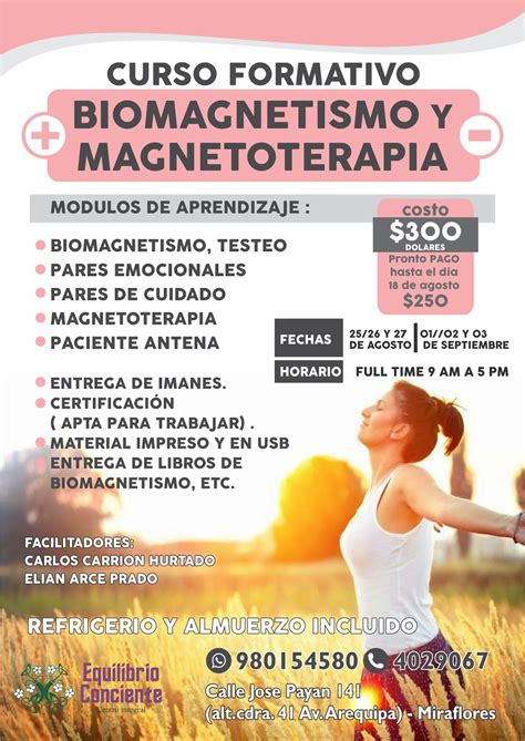 Curso Formativo En Biomagnetismo Y Magnetoterapia Equilibrio