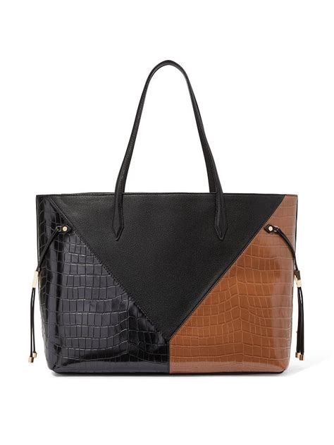 The Victoria Croc Colorblock Carryall Tote Omuz Çantası Victoria s