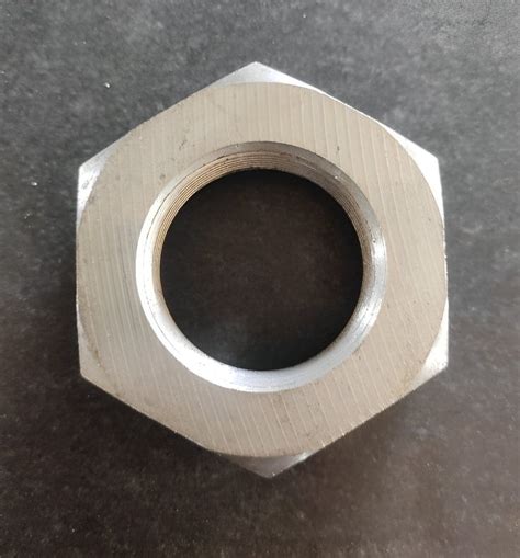 Etching 1 5 Inch Silver Hexagonal Nut 4 Gauge Nominal Nut Diameter