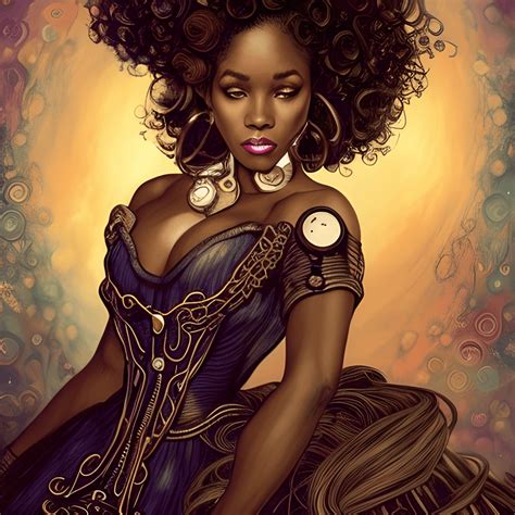 Steampunk African American Woman Creative Fabrica