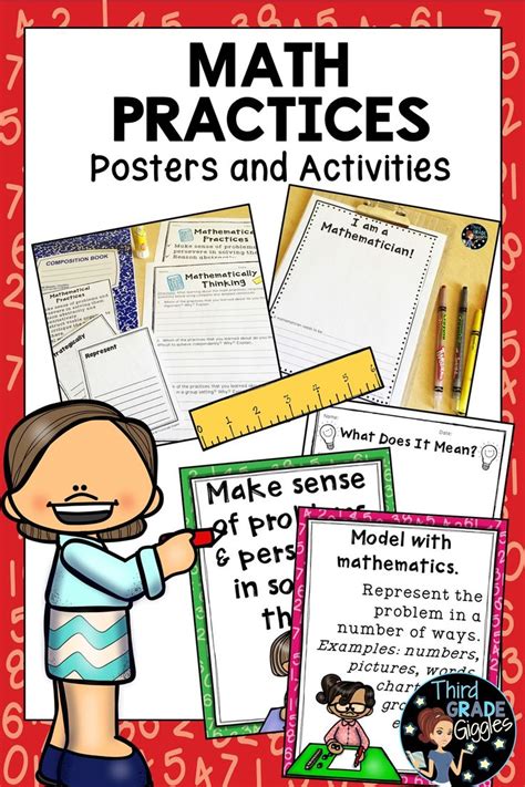 Math Practices Posters 8 Mathematical Standards Bulletin Board