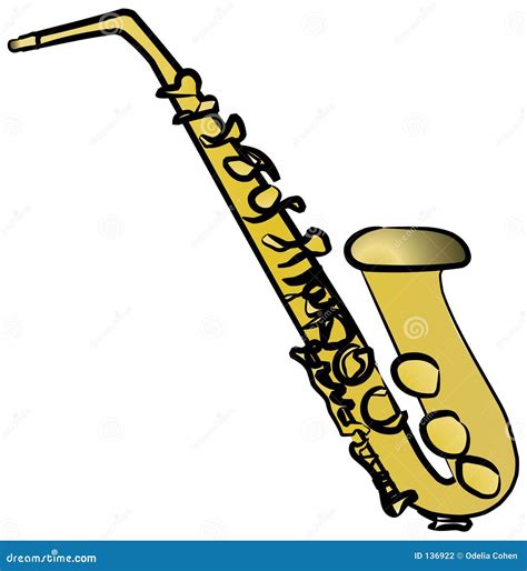 Sassofono illustrazione di stock. Illustrazione di note - 136922