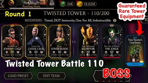 Mk Mobile Twisted Tower Battle 110 BOSS Guaranteed RARE Tower