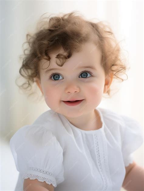 Premium Ai Image Portrait Photo Of Spanish Infant Female Curly Hair