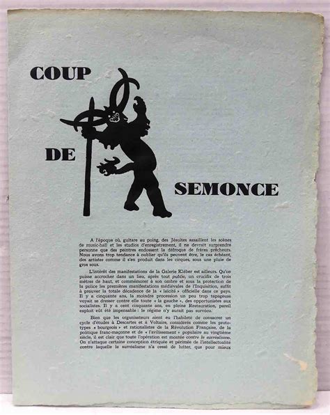 Coup de semonce TRACT SURRÉALISTE Barnebys