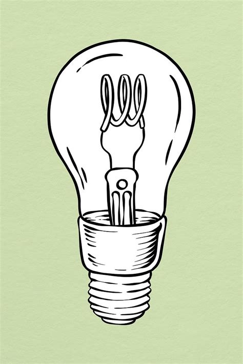 Hand Drawn Light Bulb Design Premium Psd Illustration Rawpixel