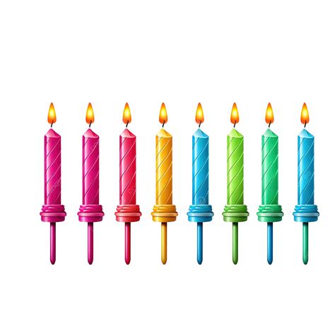 Colorful Birthday Candles Illustration Candles Birthday Birth Png