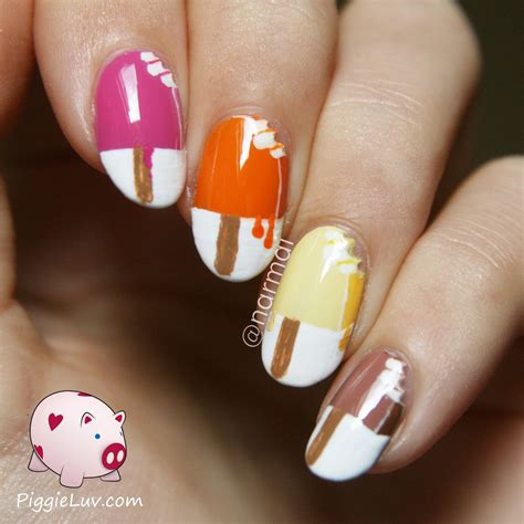 PiggieLuv: Magnum ice cream nail art with video tutorial!