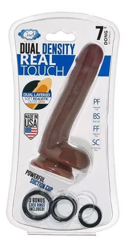 Dildo Realista Dual Density 7 Con Testiculos Café Cuotas sin interés